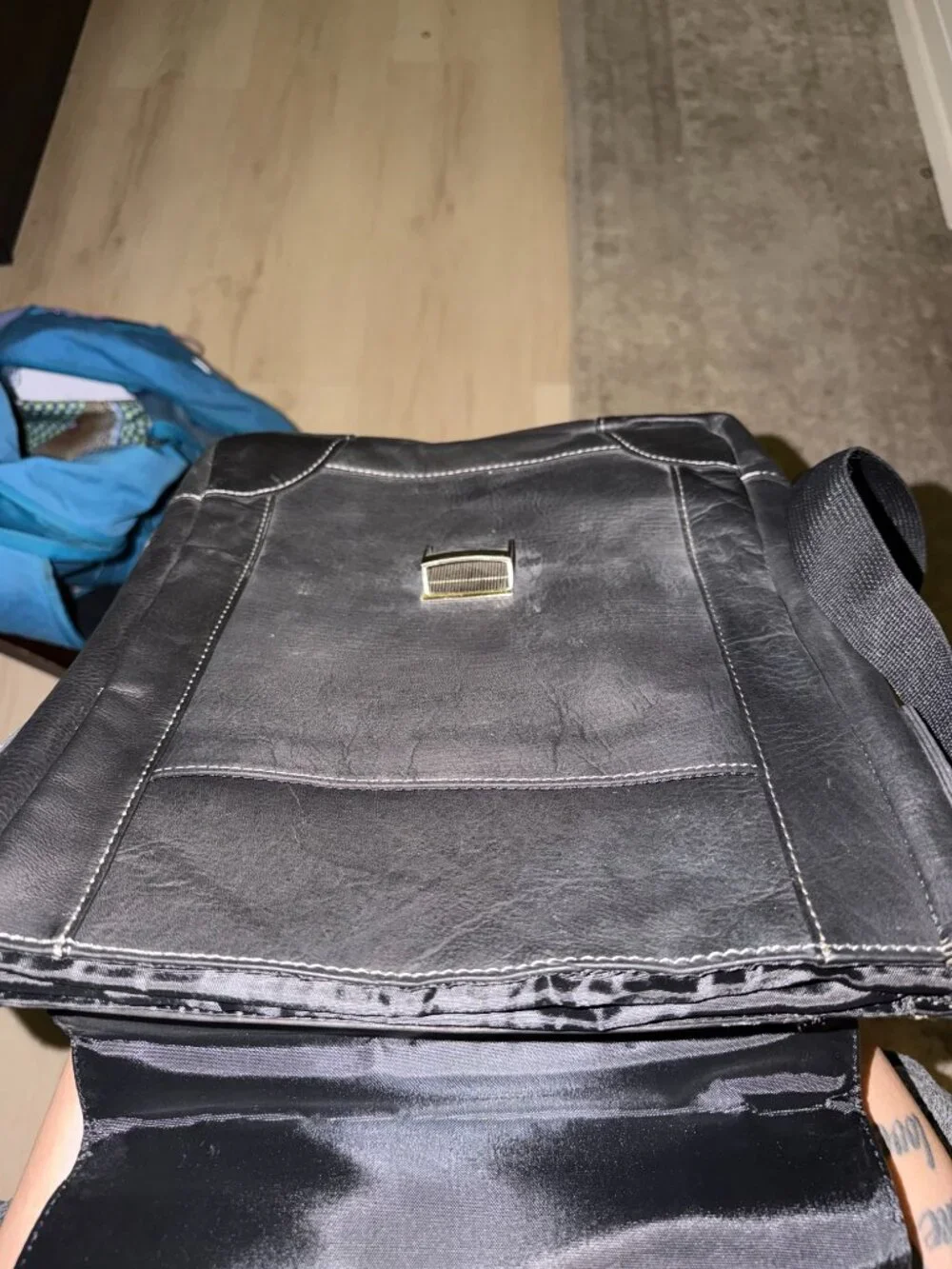 Wilsons Genuine Black Leather Professional Conference Laptop Bag